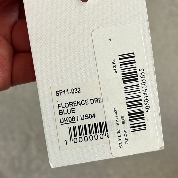 Self Portrait Florence Mini Cut Out Dress Blue Size 4 - Picture 13 of 13